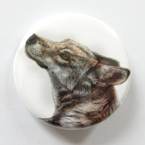 Jessy Megan badge portrait animal Loup