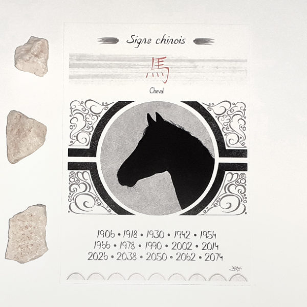 Jessy Megan carte postale signe chinois cheval