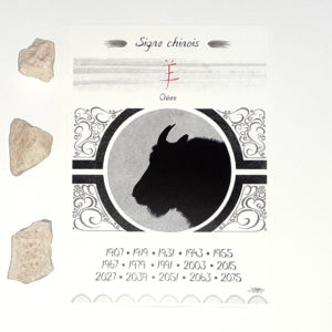 Jessy Megan carte postale signe chinois chèvre
