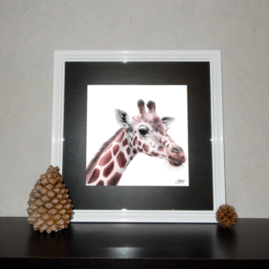 Jessy Megan print portrait animal Girafe cadre