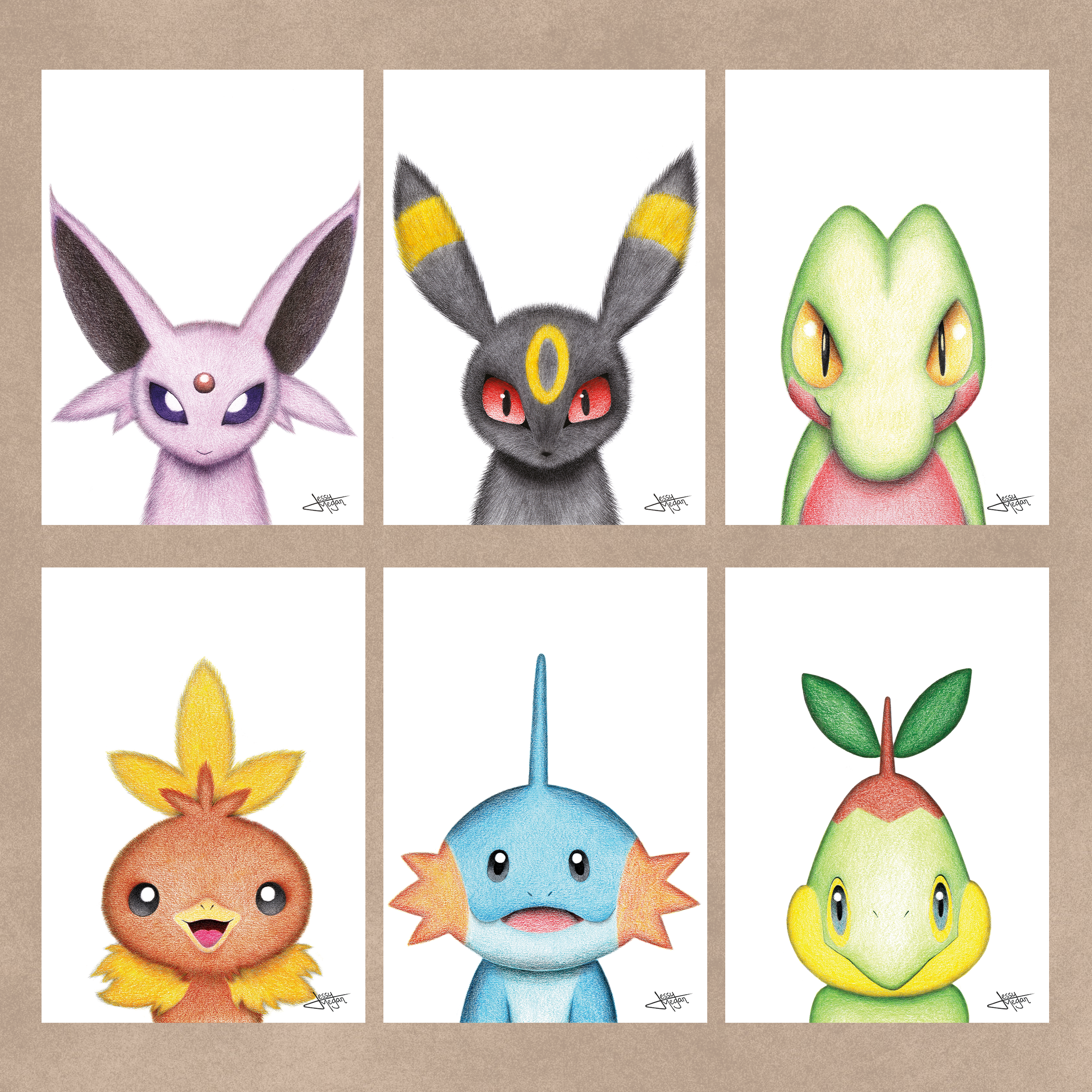 Cartes postales Pokémons