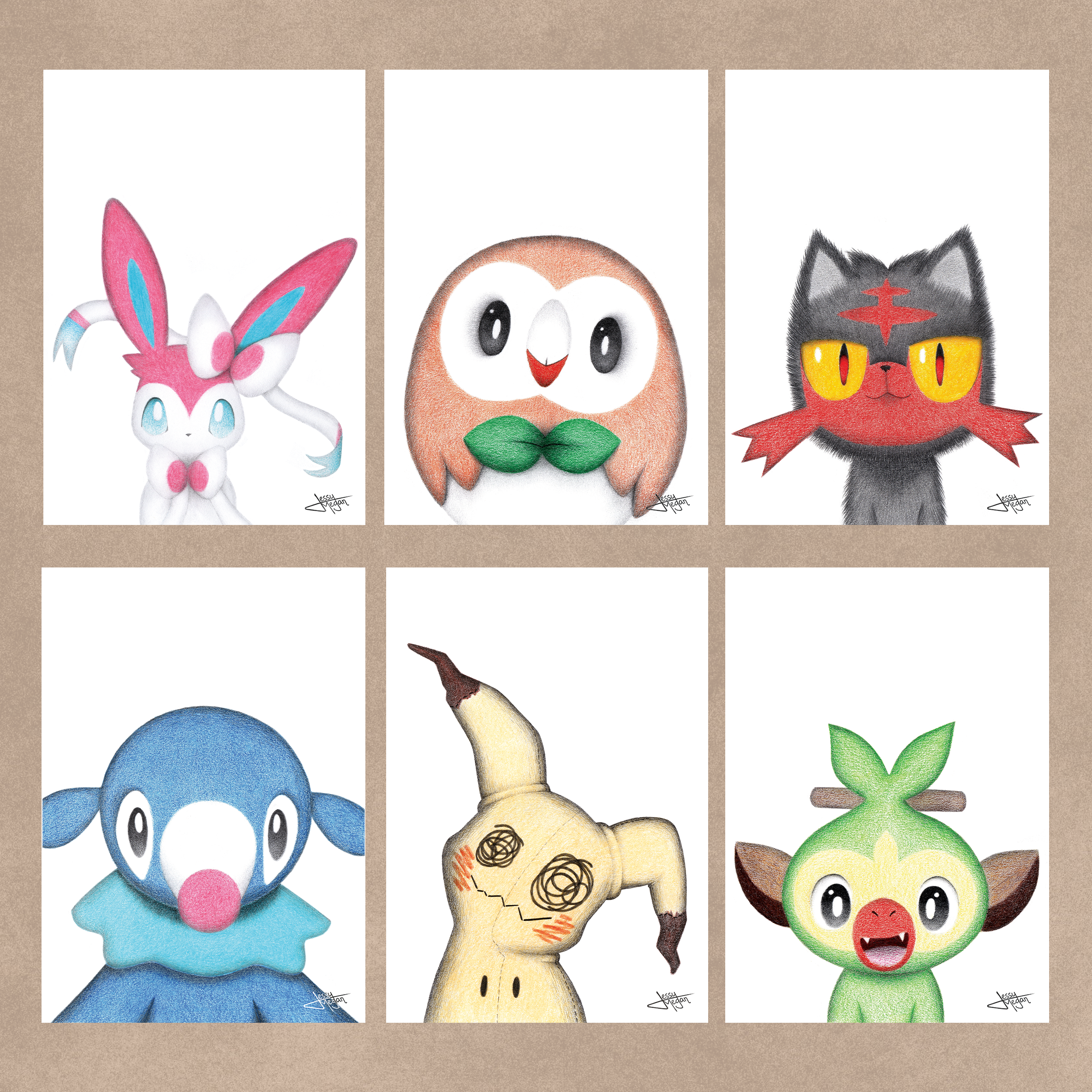 Cartes postales Pokémons