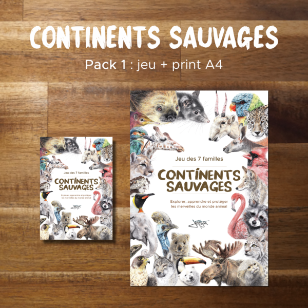 Continents Sauvages - jeu des 7 familles - pack 1