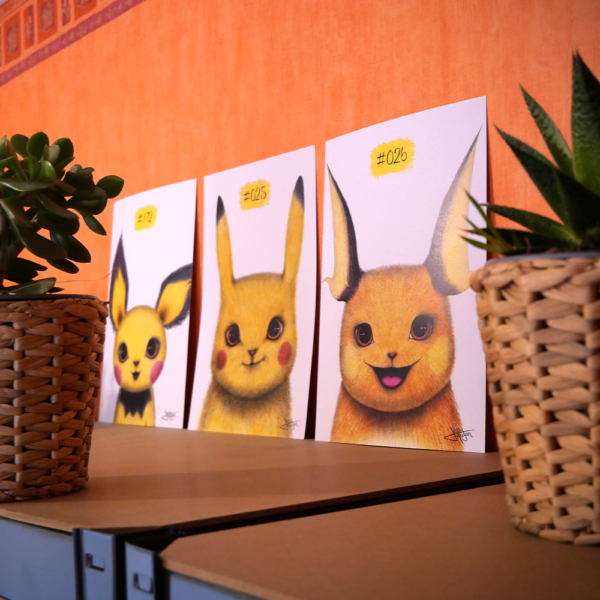Portraits réalistes Pokémons prints