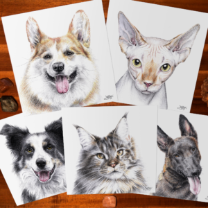 Portrait réaliste animal de compagnie prints