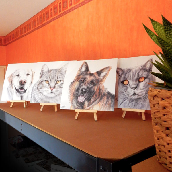 Portrait réaliste animal de compagnie prints