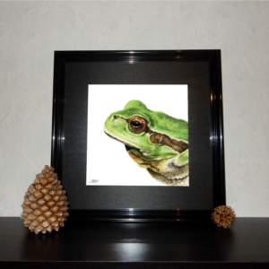 Jessy Megan print portrait animal Grenouille cadre